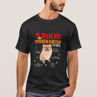 Camiseta 5 Normas Para Los Propietarios De Pomerania Camise