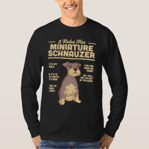 Camiseta 5 Normas Para Minitarue Schnauzers