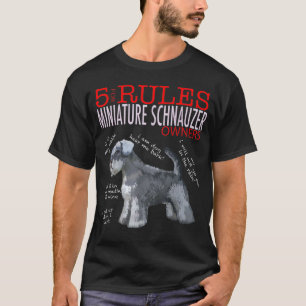 Camiseta 5 Normas para propietarios de Schnauzer en miniatu