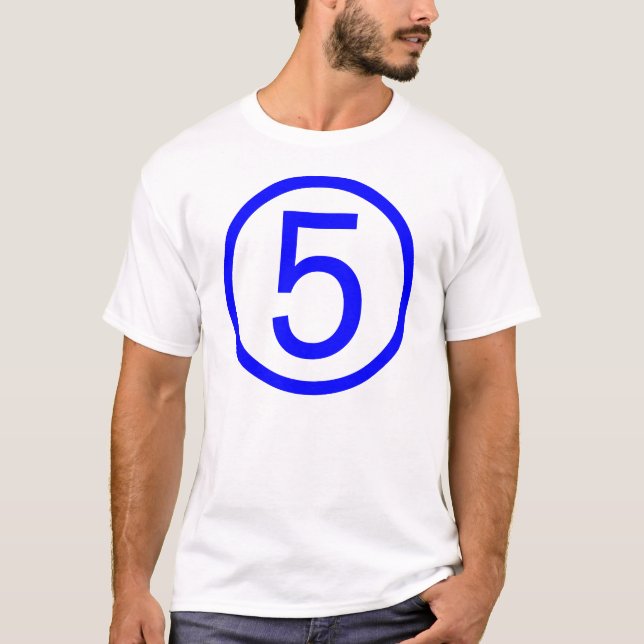 Camiseta 5, número cinco (Anverso)