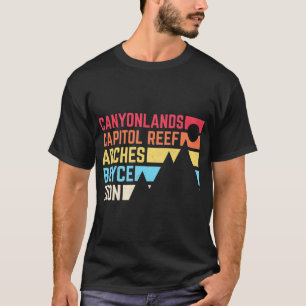 Camiseta 5 Parques Nacionales De Utah: Nps Moab Utah