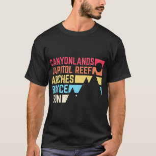 Camiseta 5 Parques Nacionales De Utah: Nps Moab Utah