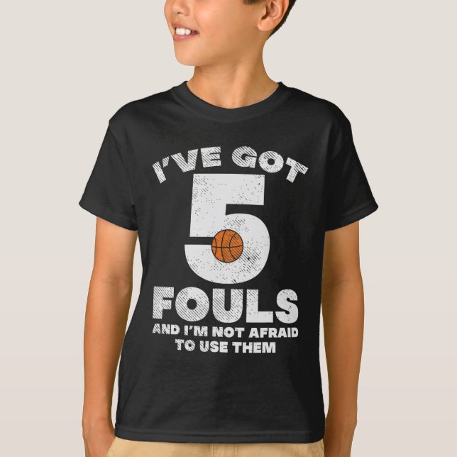 Camiseta 5 payasos no temen al jugador más divertido de bal (Anverso)