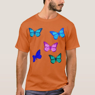 Camiseta 5 Pegatinas de mariposas monarca