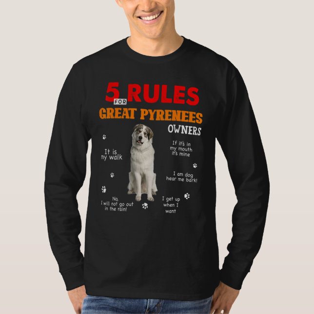 Camiseta 5 Reglas Para Los Grandes Propietarios De Los Piri (Anverso)