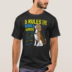 Camiseta 5 Reglas Para Los Propietarios De Beagle Perro Cac