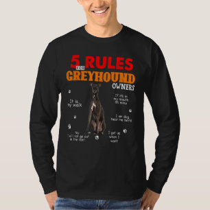 Camiseta 5 Reglas Para Los Propietarios De Greyhound