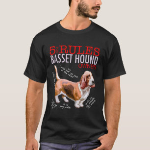 Camiseta 5 Reglas Para Los Propietarios De Hound Basset