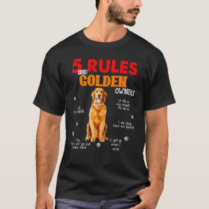 Camiseta 5 Reglas Para Propietarios De Golden Retriever