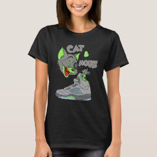 Camiseta 5 Retro Green Bean Matching Cat And Mouse Green Be