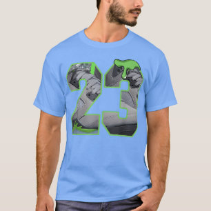 Camiseta 5 Retro Green Bean Tee Shoes Drip Número 23 Verde