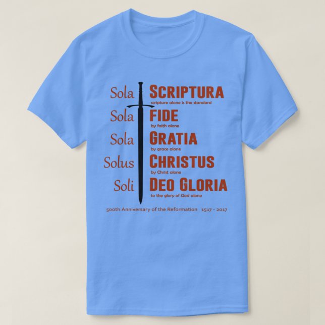 Camiseta 5 Solas 1 (Diseño del anverso)