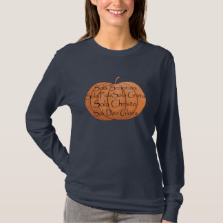 Camiseta 5 Solas Día de Reforma de la Calabaza