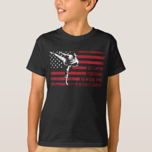 Camiseta 5 Tenets norteamericanos de lucha contra el Taekwo