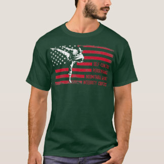 Camiseta 5 Tenets norteamericanos de lucha contra el Taekwo