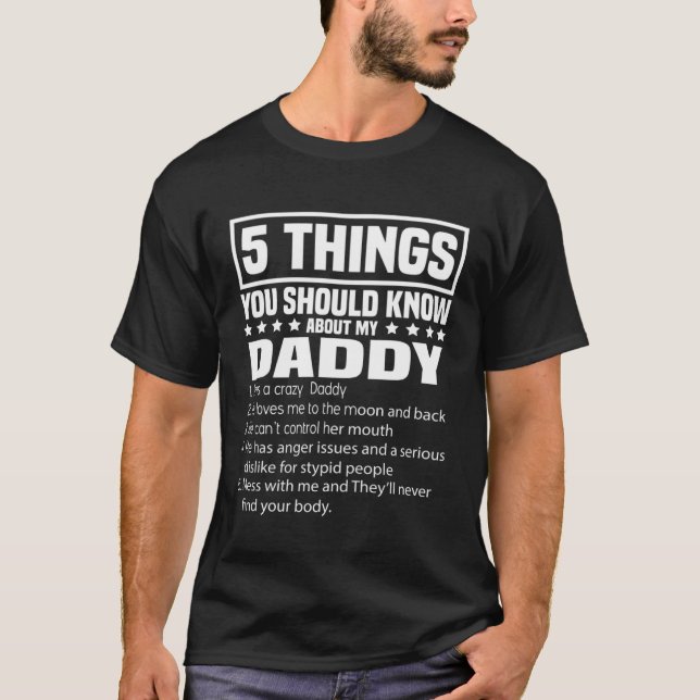 Camiseta 5 Things You Know About My Daddy Father s Day Vint (Anverso)