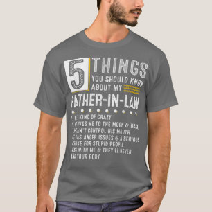 Camiseta 5 Things You Should Know About My FatherinLaw Funn