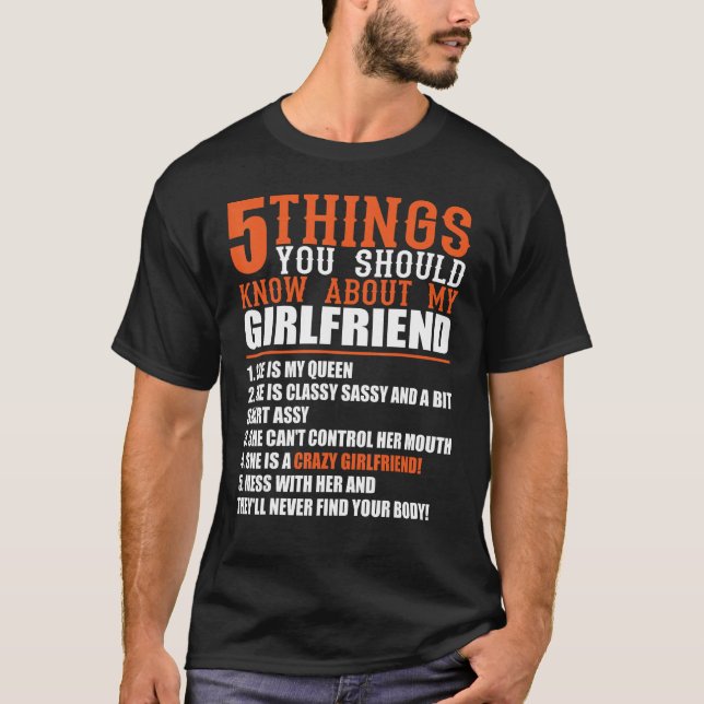 Camiseta 5 THINGS YOU SHOULD KNOW ABOUT MY GIRLFRIEND  Hila (Anverso)