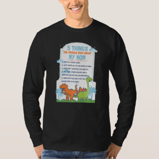 Camiseta 5 Things You Should Know About My Mom Dinosaur