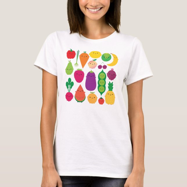 Camiseta 5 una fruta y verduras del día (Anverso)