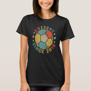 Camiseta 5 Year Old Awesome Since 2018 5th Birthday Soccer 
