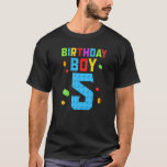 Camiseta 5 Years Old Birthday Boy  Blocks Building Boys Kid<br><div class="desc">5 Years Old Birthday Boy  Blocks Building Boys Kids.</div>