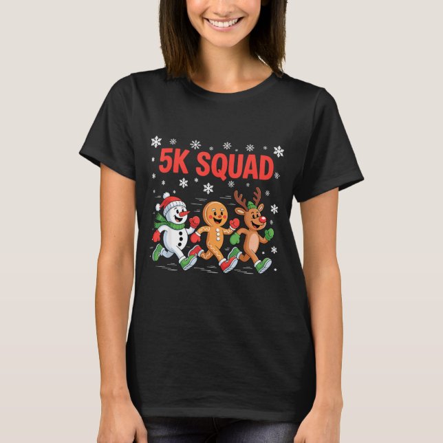 Camiseta 5k Squad Shirt Funny Christmas Running Team  (Anverso)