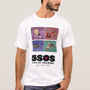 Camiseta 5SOS Tocando Las Canciones