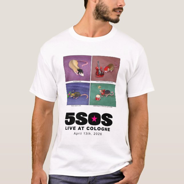 Camiseta 5SOS Tocando Las Canciones (Anverso)