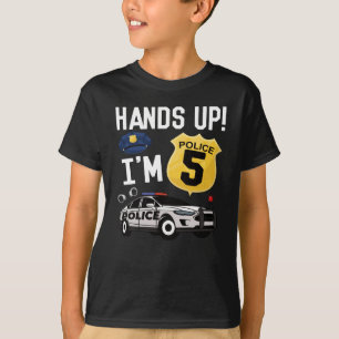 Camiseta 5th Birthday Gift Police Officer 5 Year Old Boy