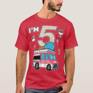 Camiseta 5th Birthday Ice Cream Truck Crew I'm 5 Party Ice