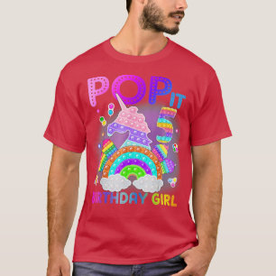 Camiseta 5th Birthday Unicorn Fidget Pop It Birthday Girl 5