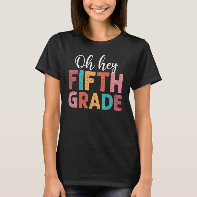 Camiseta 5th Fifth Grade Back To School Students Teachers (Anverso)