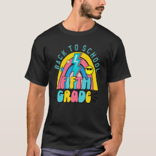 Camiseta 5th Fifth Grade Cute Rainbow Back To School Teache