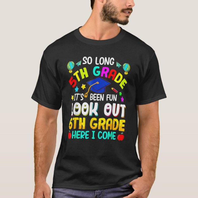 Camiseta 5th Grade 6th Here I Come First Day Back To School (Anverso)