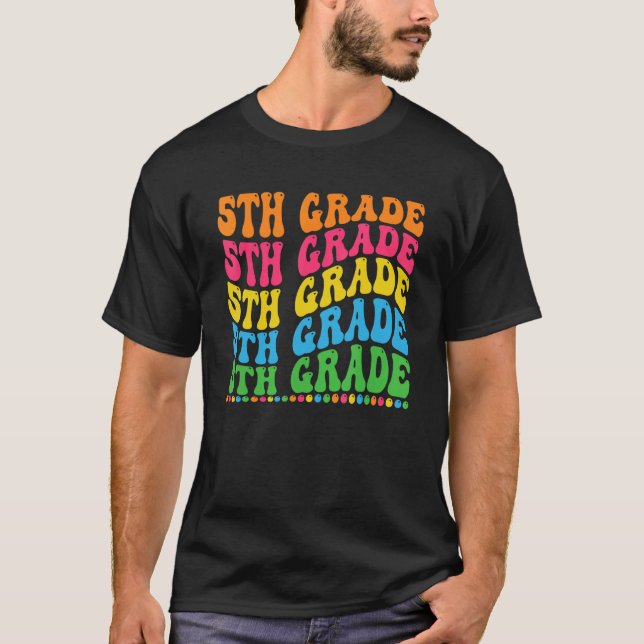 Camiseta 5th Grade Back to School Teacher Men Women Kids Fi (Anverso)