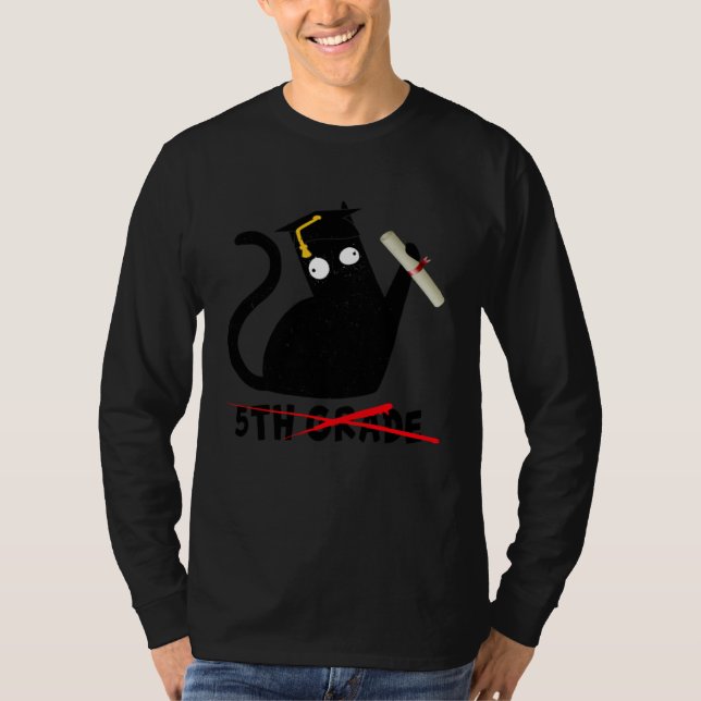 Camiseta 5th Grade Black Cat Boys & Girls Students Graduati (Anverso)