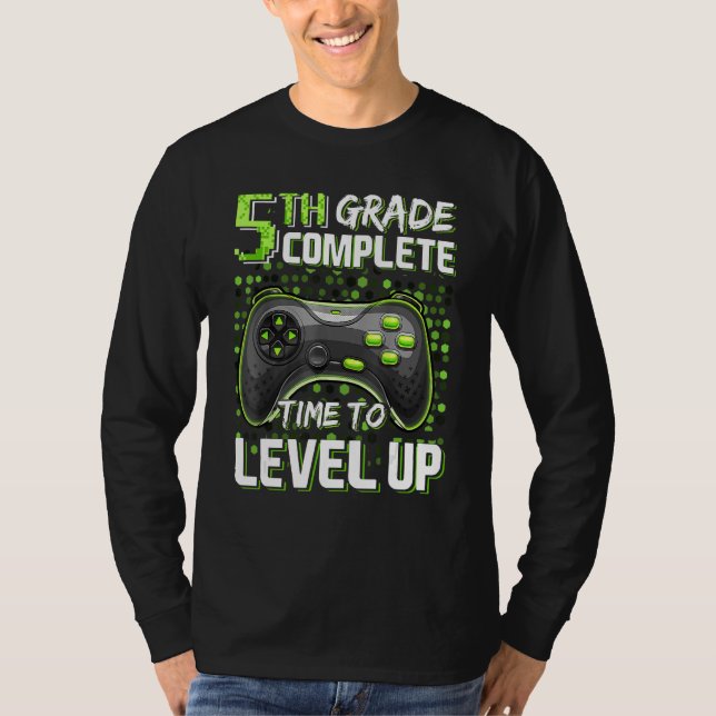 Camiseta 5th Grade Complete Time To Level Up Happy Last Day (Anverso)