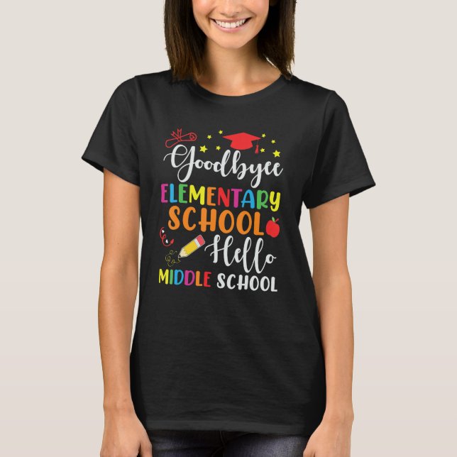 Camiseta 5th Grade Graduation Elementary School Hello Middl (Anverso)