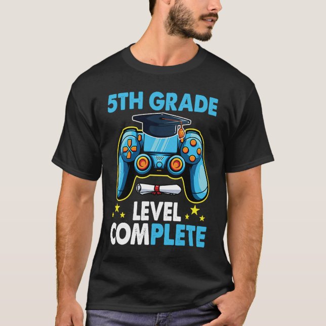 Camiseta 5th Grade Graduation Level Complete Gamer 2023 (Anverso)