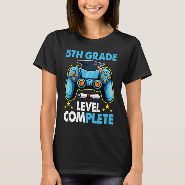 Camiseta 5th Grade Graduation Level Complete Gamer 2023 (Anverso)