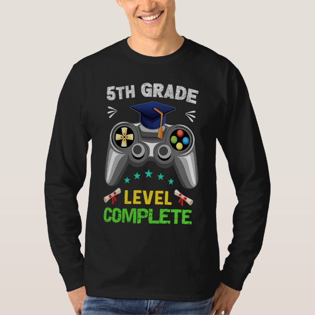 Camiseta 5th Grade Graduation Level Complete Gamer 2023  1 (Anverso)