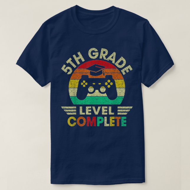 Camiseta 5th Grade Graduation Level Complete Video Games Bo (Diseño del anverso)