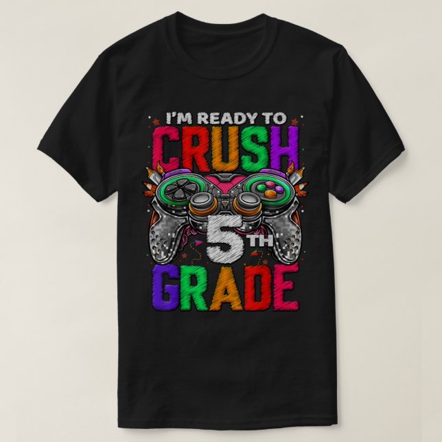 Camiseta 5th Grade Level Unlocked Game On 5th Grade Back To (Diseño del anverso)
