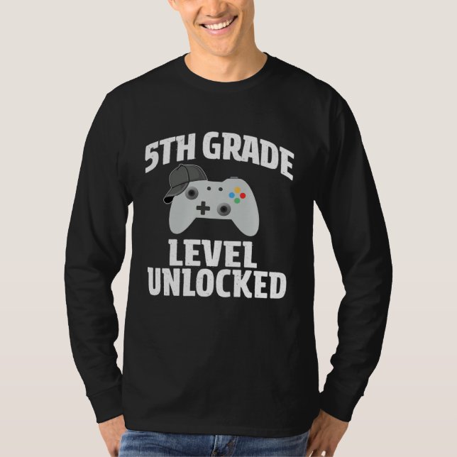 Camiseta 5th Grade Level Unlocked Video Gamer Back to Schoo (Anverso)