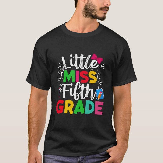 Camiseta 5Th Grade Little Miss Back To School Students (Anverso)