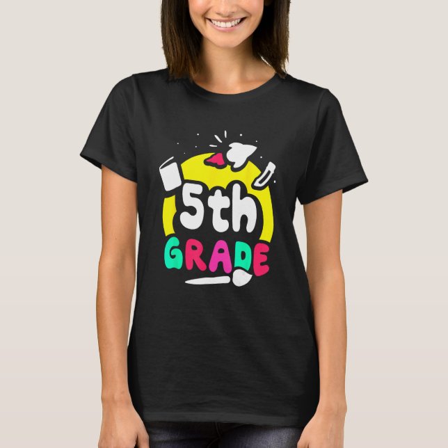 Camiseta 5th Grade Pupil Grader Class School (Anverso)