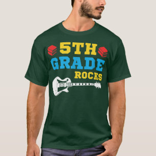 Camiseta 5th Grade Rocks Guitar Back to School Fifth Grade