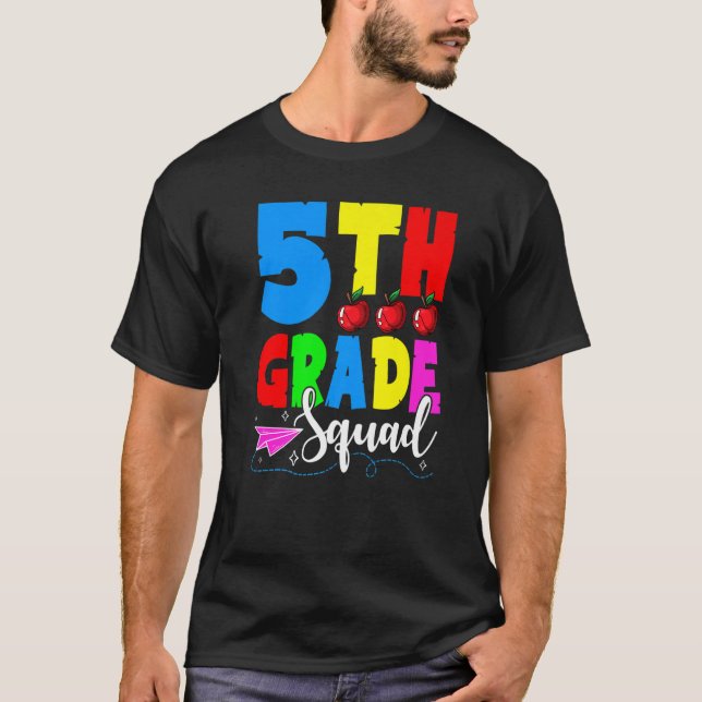 Camiseta 5th Grade Squad Back To School First Day Of School (Anverso)
