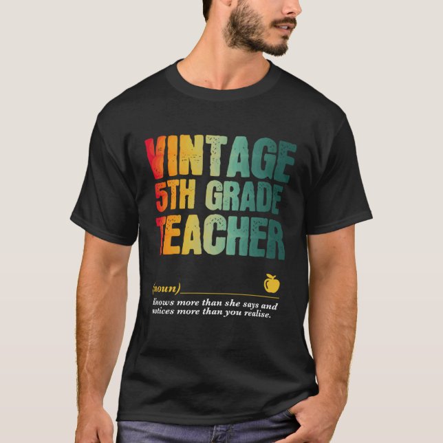 Camiseta 5th Grade Teacher Appreciation Week Back to School (Anverso)